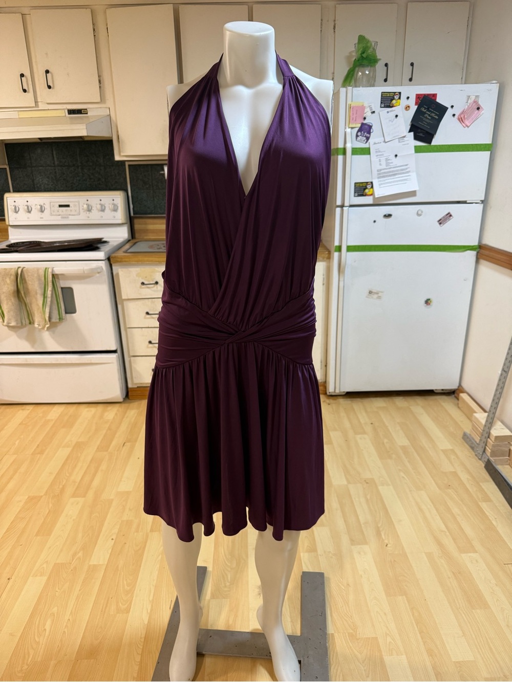 Moda International Plum Halter Dress
